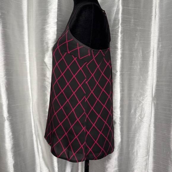 Express Women’s Small Spaghetti Strap V Neck Blouse Pleated Upper Back - Picture 4 of 8